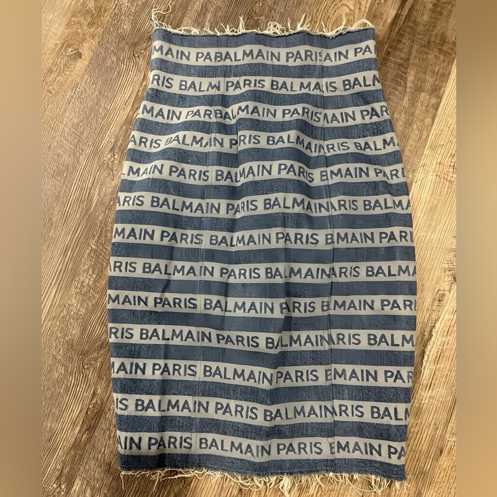 Balmain Denim Mid Length skirt Size 34